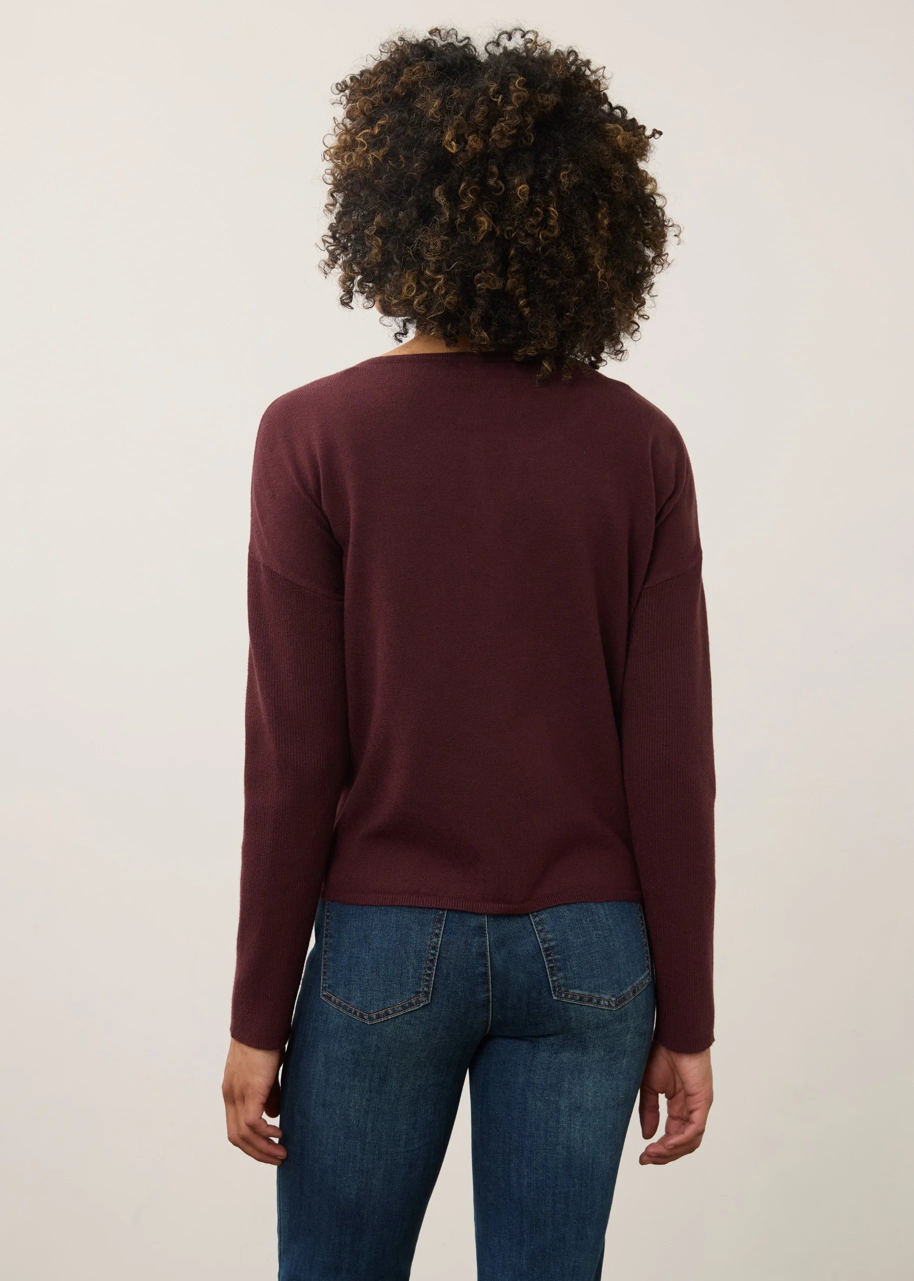 PULLOVER SWEATER | NOTCH NECK RIB SLEEVE-Jackets & Sweaters-FRENCH DRESSING JEANS-Coriander