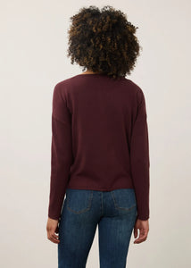 PULLOVER SWEATER | NOTCH NECK RIB SLEEVE-Jackets & Sweaters-FRENCH DRESSING JEANS-Coriander