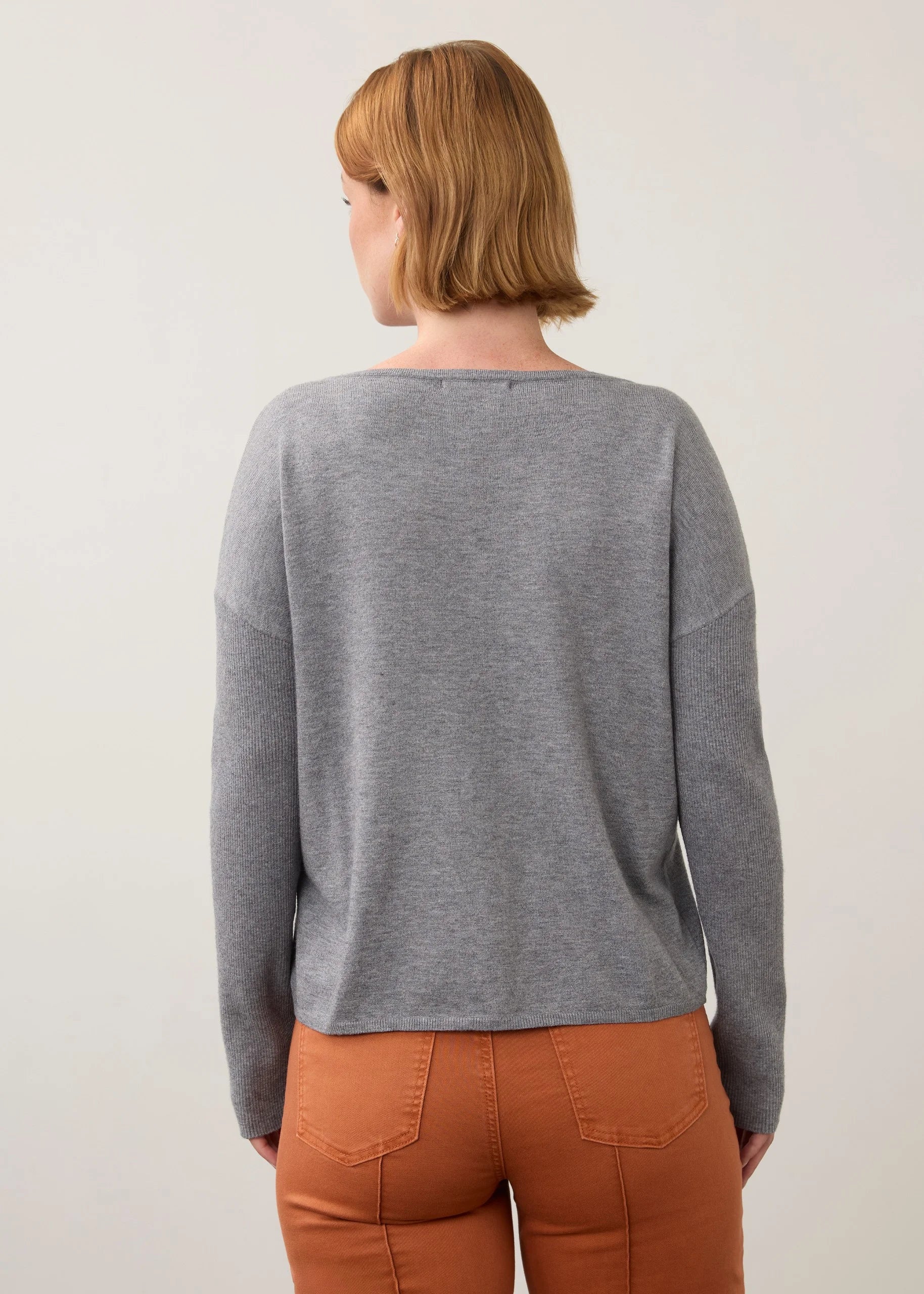 PULLOVER SWEATER | NOTCH NECK RIB SLEEVE-Jackets & Sweaters-FRENCH DRESSING JEANS-Coriander