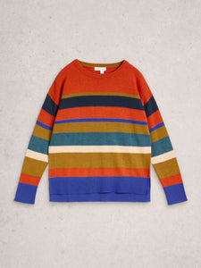 PULLOVER SWEATER | OLIVE STITCHED-Jackets & Sweaters-WHITE STUFF-10-RED-MULTI-Coriander