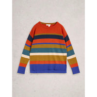 PULLOVER SWEATER | OLIVE STITCHED-Jackets & Sweaters-WHITE STUFF-Coriander