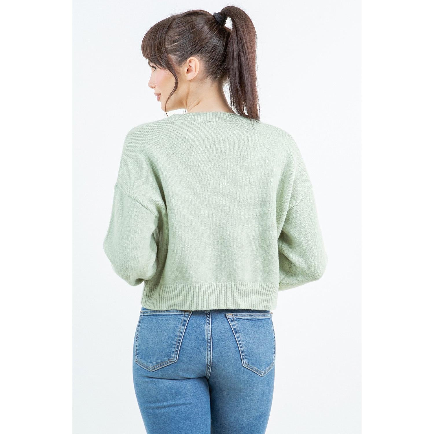 PULLOVER SWEATER | PANDA-Jackets & Sweaters-DREAMERS BY DEBUT-Coriander