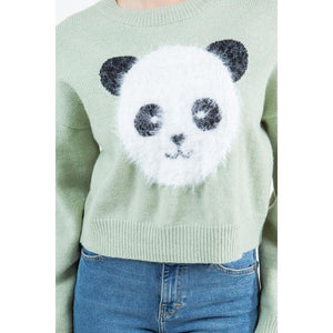 PULLOVER SWEATER | PANDA-Jackets & Sweaters-DREAMERS BY DEBUT-SMALL-MED-SAGE-Coriander