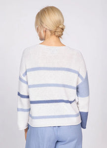 PULLOVER SWEATER | SPLIT STRIPES-Jackets & Sweaters-OLIVIA-Coriander