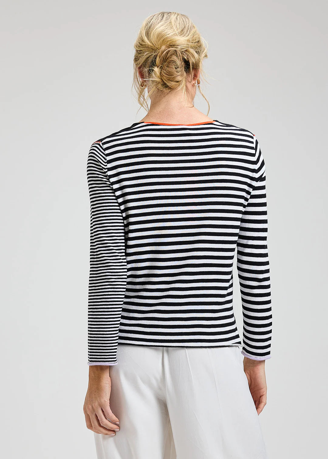 PULLOVER SWEATER | STRIPED V-NECK-Jackets & Sweaters-ZAKET & PLOVER-Coriander