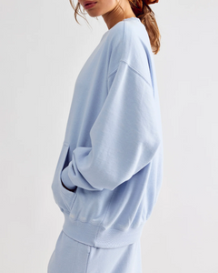 PULLOVER SWEATSHIRT | SLOW IT DOWN-Tops-FREE PEOPLE-Coriander