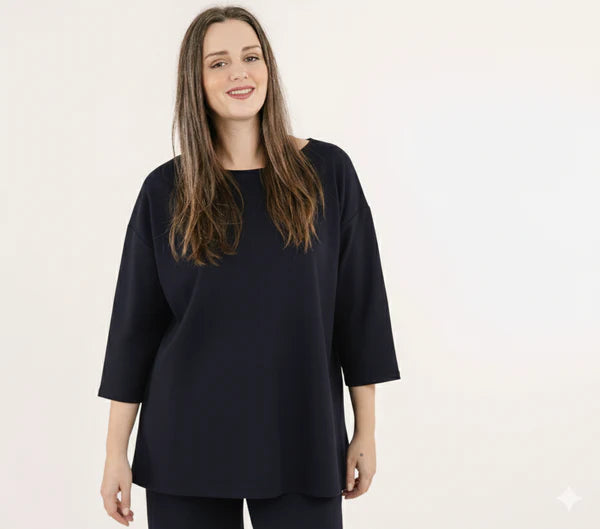 PULLOVER TOP | BELLA-Tops-SHANNON PASSERO STORE-SMALL-MED-NAVY-Coriander