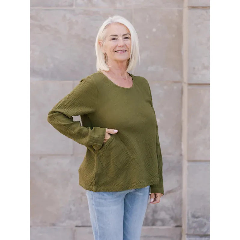 PULLOVER TOP | FARROW-Tops-SHANNON PASSERO STORE-Coriander