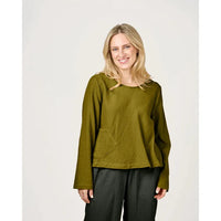 PULLOVER TOP | FARROW-Tops-SHANNON PASSERO STORE-XSMALL-FIR GREEN-Coriander