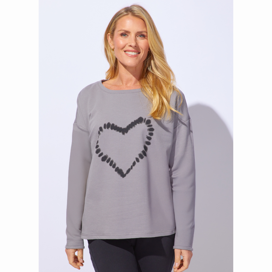 PULLOVER TOP | SHIBORI HEART-Tops-ESCAPE-Coriander