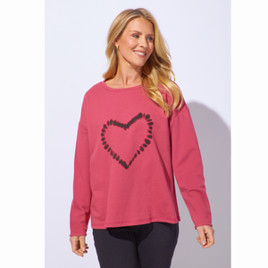 PULLOVER TOP | SHIBORI HEART-Tops-ESCAPE-Coriander