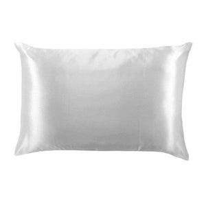 QUEEN SILK PILLOWCASE: DARK GREY/SILVER/PINK-Home-LEMON LAVENDER-GREY-Coriander