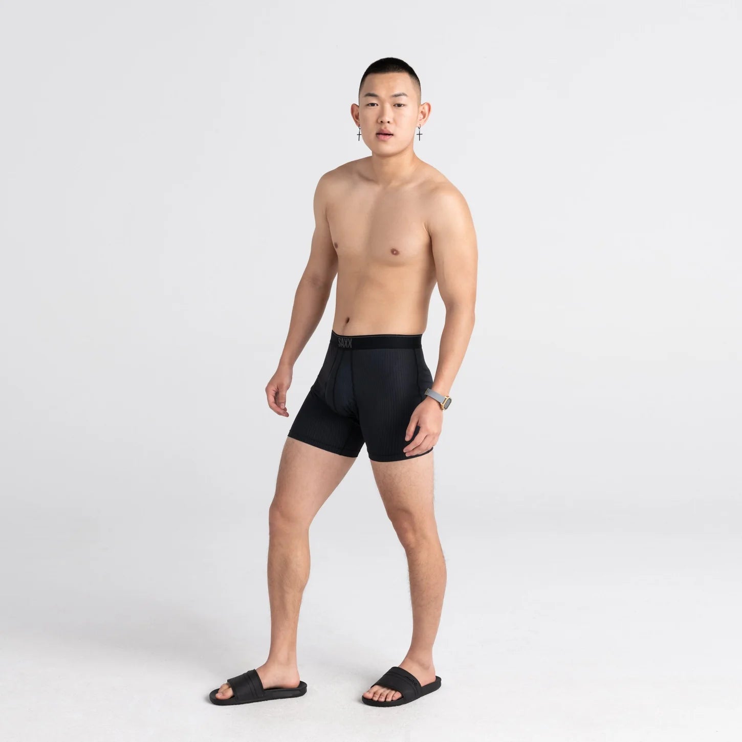 QUEST BOXER BRIEF | BLACK II-Underwear-SAXX-Coriander