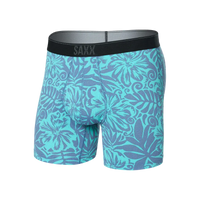 QUEST BOXER BRIEF | SURF FLOWERS-TURQUOISE-Intimates-SAXX-Coriander