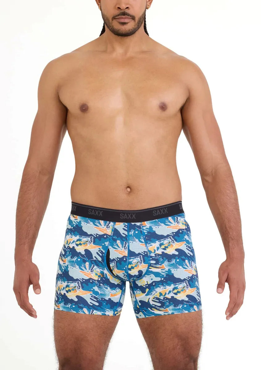 QUEST MESH BOXER BRIEF | BIG MOUTH BASS-BLUE-Intimates-SAXX-SMALL-BIG MOUTH BASS-BLUE-Coriander