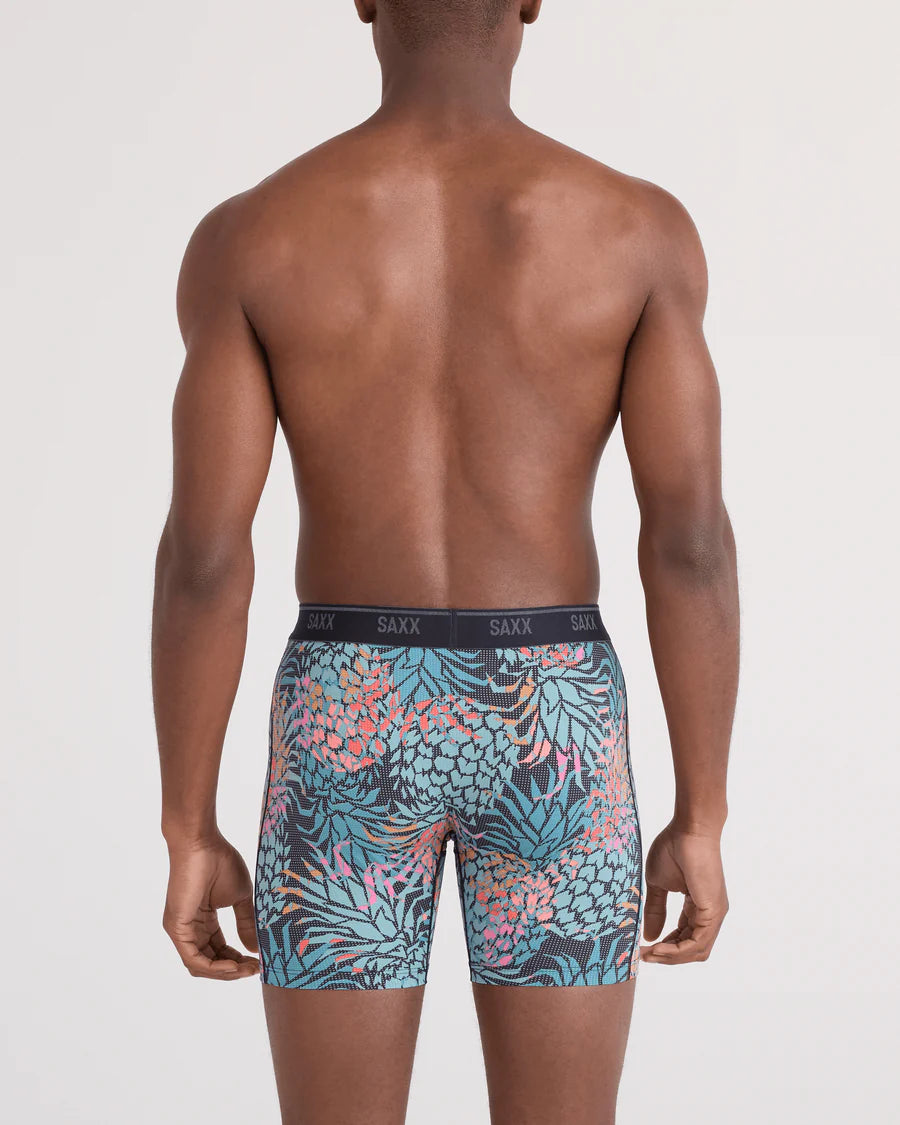 QUEST MESH BOXER BRIEFS | PINEAPPLE PATCH-MULTI-Intimates-SAXX-Coriander