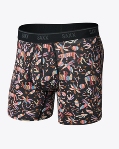 FEB 26 | SXBB65F-AZB QUEST QUICK-DRY MESH BOXER BRIEF | ADOBE ZOO-BLACK-Intimates-SAXX-SMALL-ADOBE ZOO-BLACK-Coriander