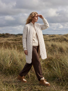 QUILTED COAT | PADDED LONG-Jackets & Sweaters-ILSE JACOBSEN-Coriander