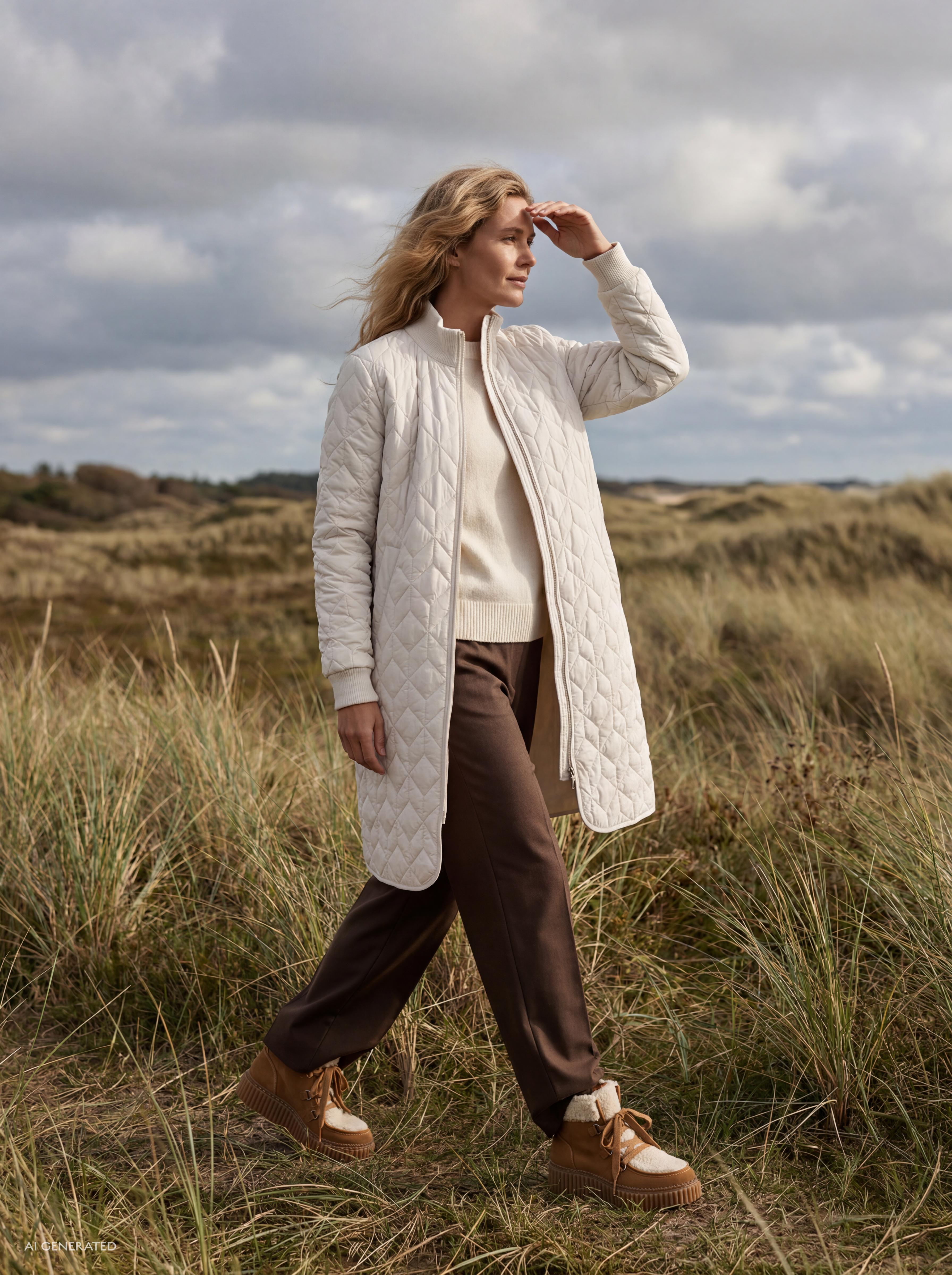 QUILTED COAT | PADDED LONG-Jackets & Sweaters-ILSE JACOBSEN-Coriander