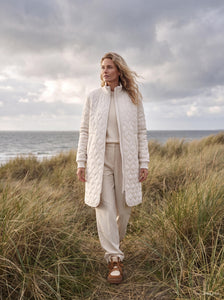 QUILTED COAT | PADDED LONG-Jackets & Sweaters-ILSE JACOBSEN-36-KIT144-Coriander
