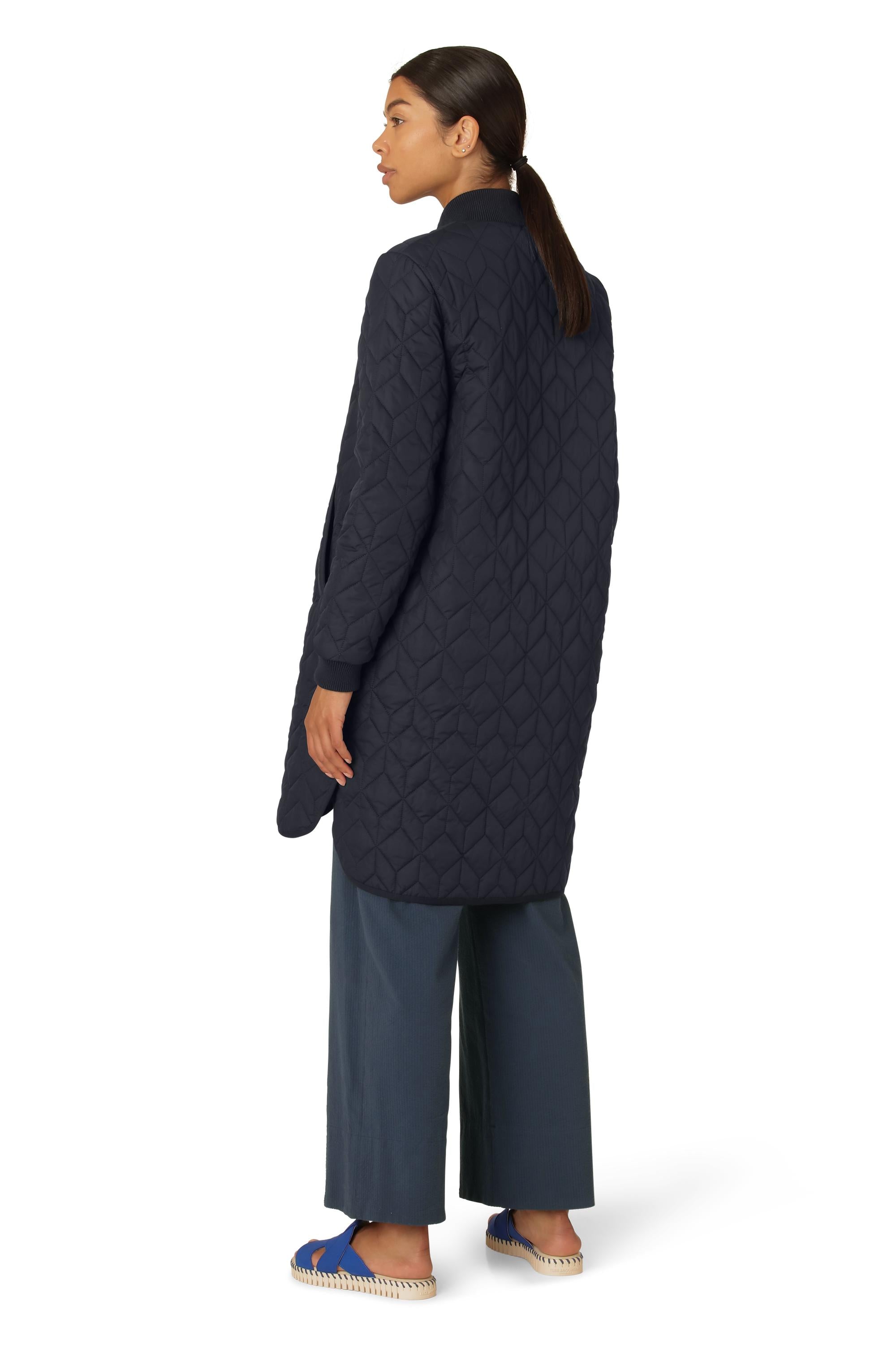 QUILTED COAT | PADDED LONG-Jackets & Sweaters-ILSE JACOBSEN-Coriander