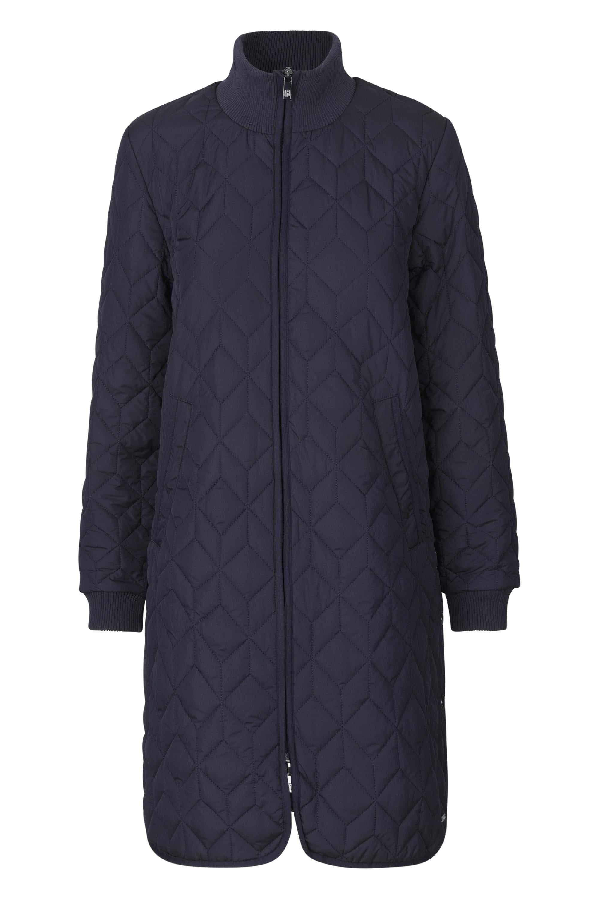 QUILTED COAT | PADDED LONG-Jackets & Sweaters-ILSE JACOBSEN-Coriander