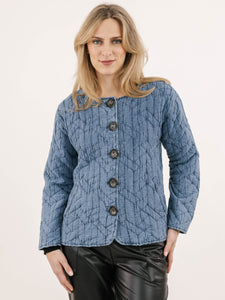 QUILTED JACKET | DAYTONA-Jackets & Sweaters-SHANNON PASSERO-MEDIUM-DENIM-Coriander