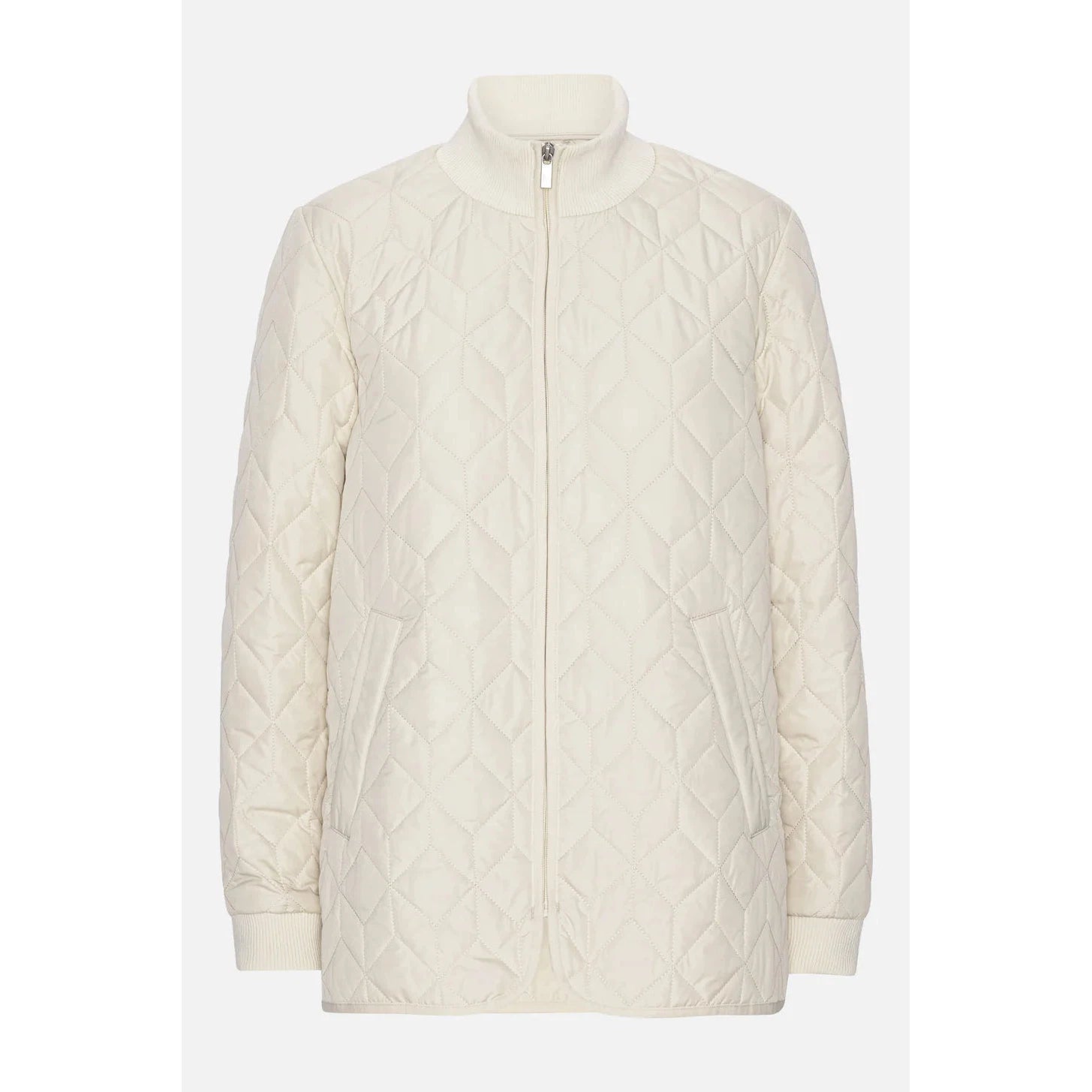 QUILTED JACKET SHORT-Jackets & Sweaters-ILSE JACOBSEN-36-BLEACHED SAND 132-Coriander