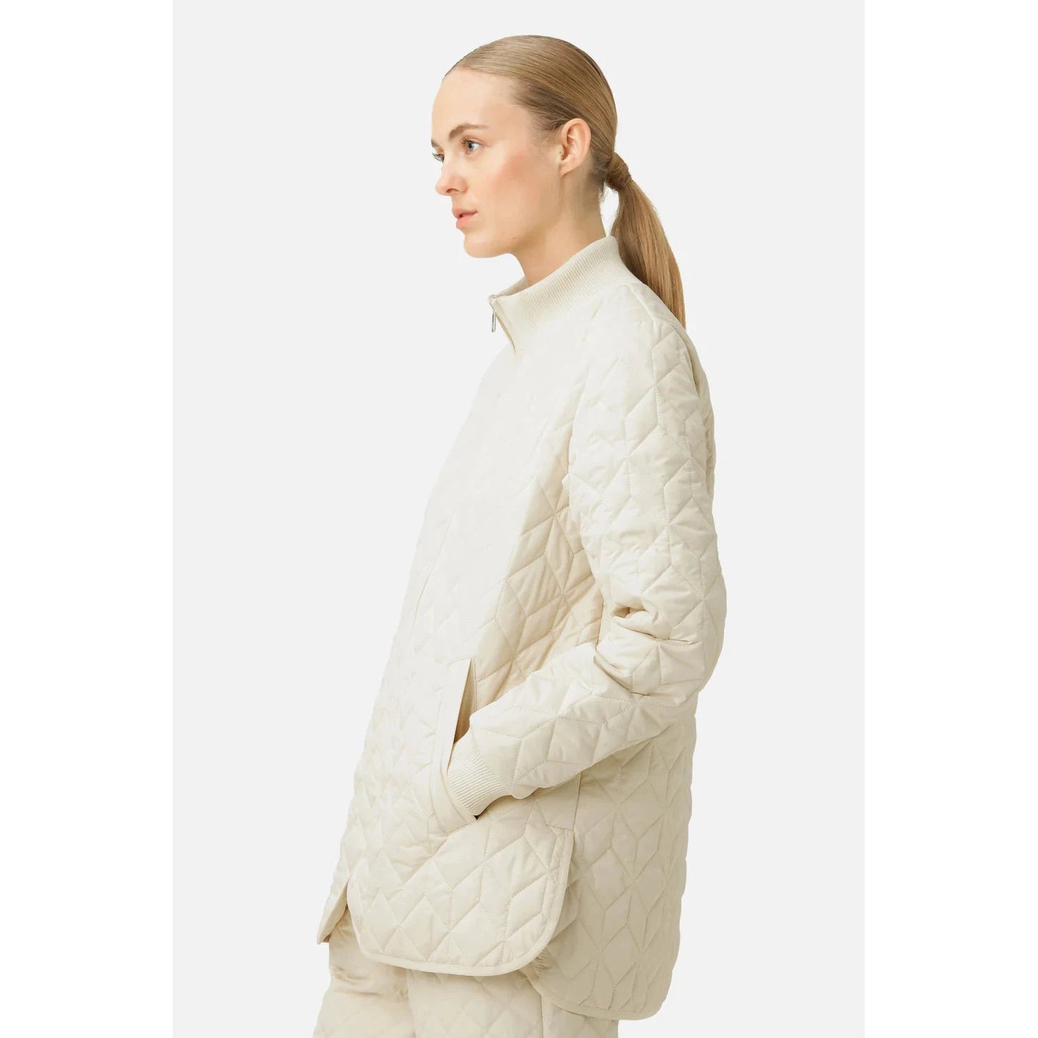 QUILTED JACKET SHORT-Jackets & Sweaters-ILSE JACOBSEN-36-BLEACHED SAND 132-Coriander