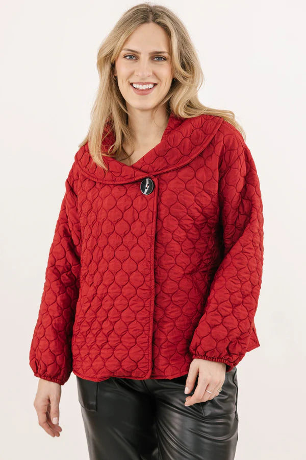 QUILTED JACKET | WESTFIELD-Jackets & Sweaters-SHANNON PASSERO-SMALL-RED-Coriander