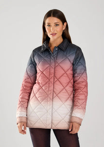 QUILTED OMBRE JACKET-Jackets & Sweaters-FRENCH DRESSING JEANS-SMALL-OMBRE-Coriander