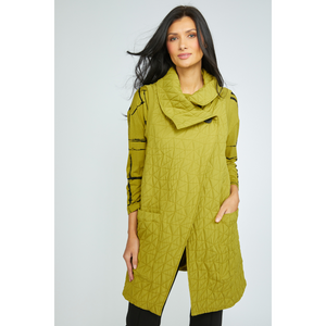 QUILTED VEST | ANGLED POCKET-Jackets & Sweaters-OLIVIA-Coriander