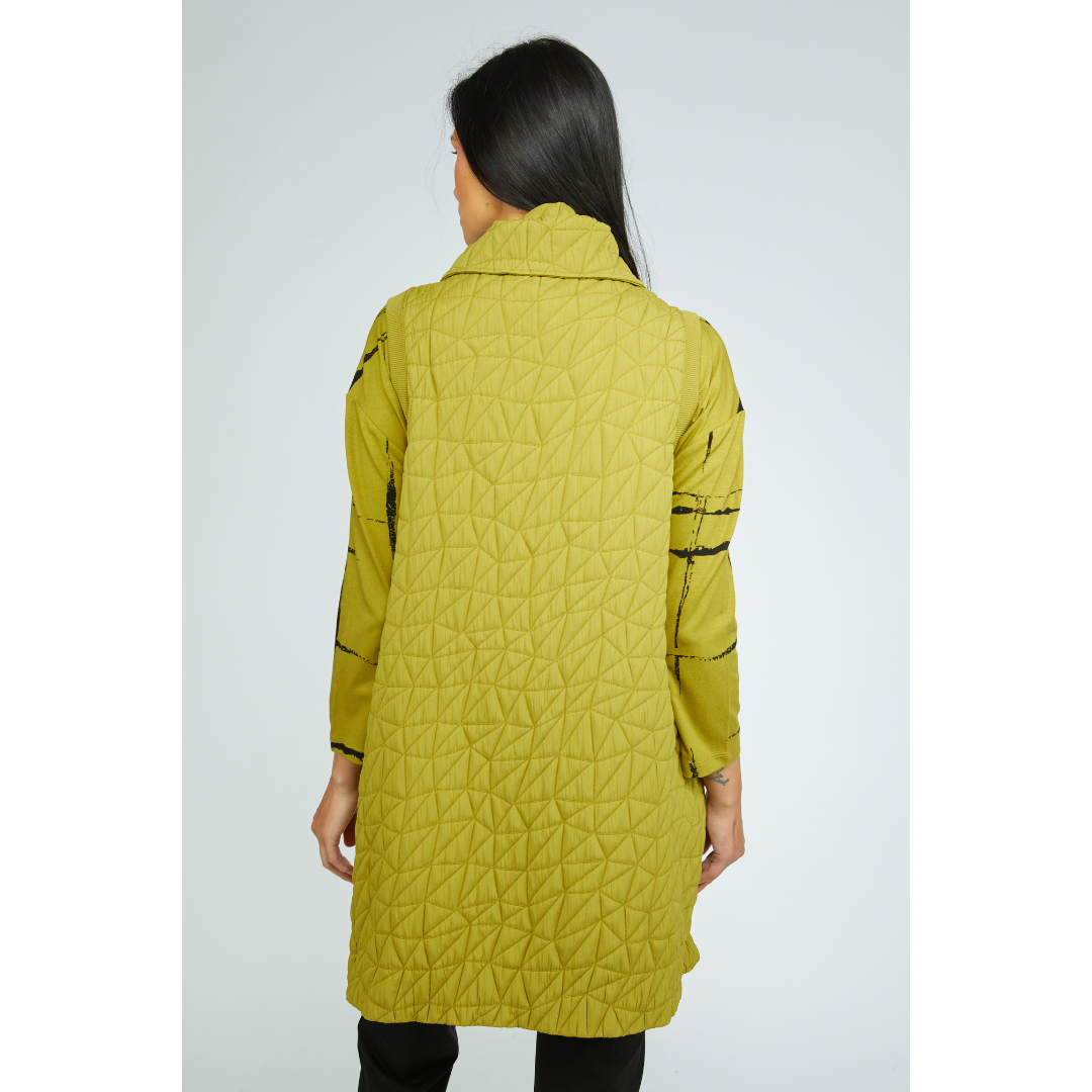 QUILTED VEST | ANGLED POCKET-Jackets & Sweaters-OLIVIA-Coriander