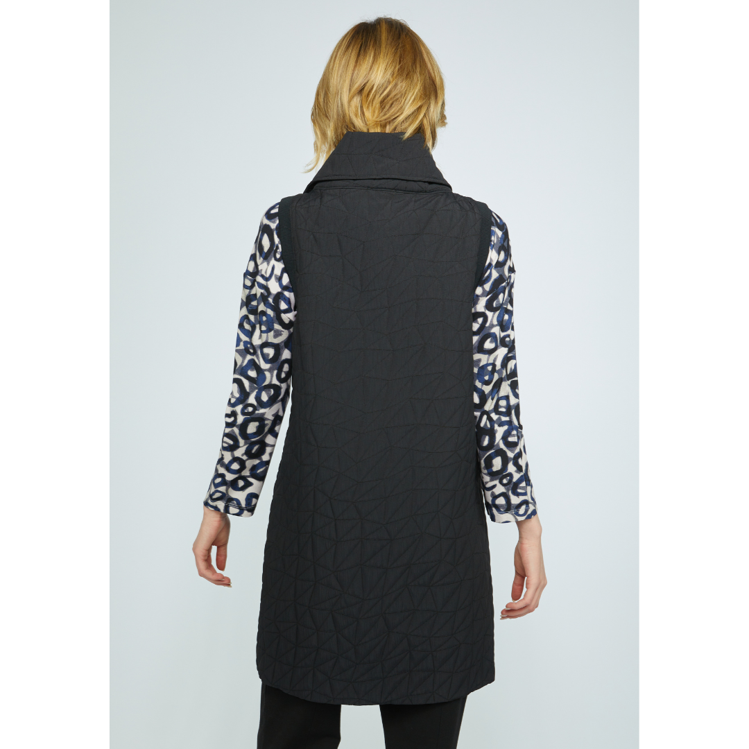 QUILTED VEST | ANGLED POCKET-Jackets & Sweaters-OLIVIA-Coriander