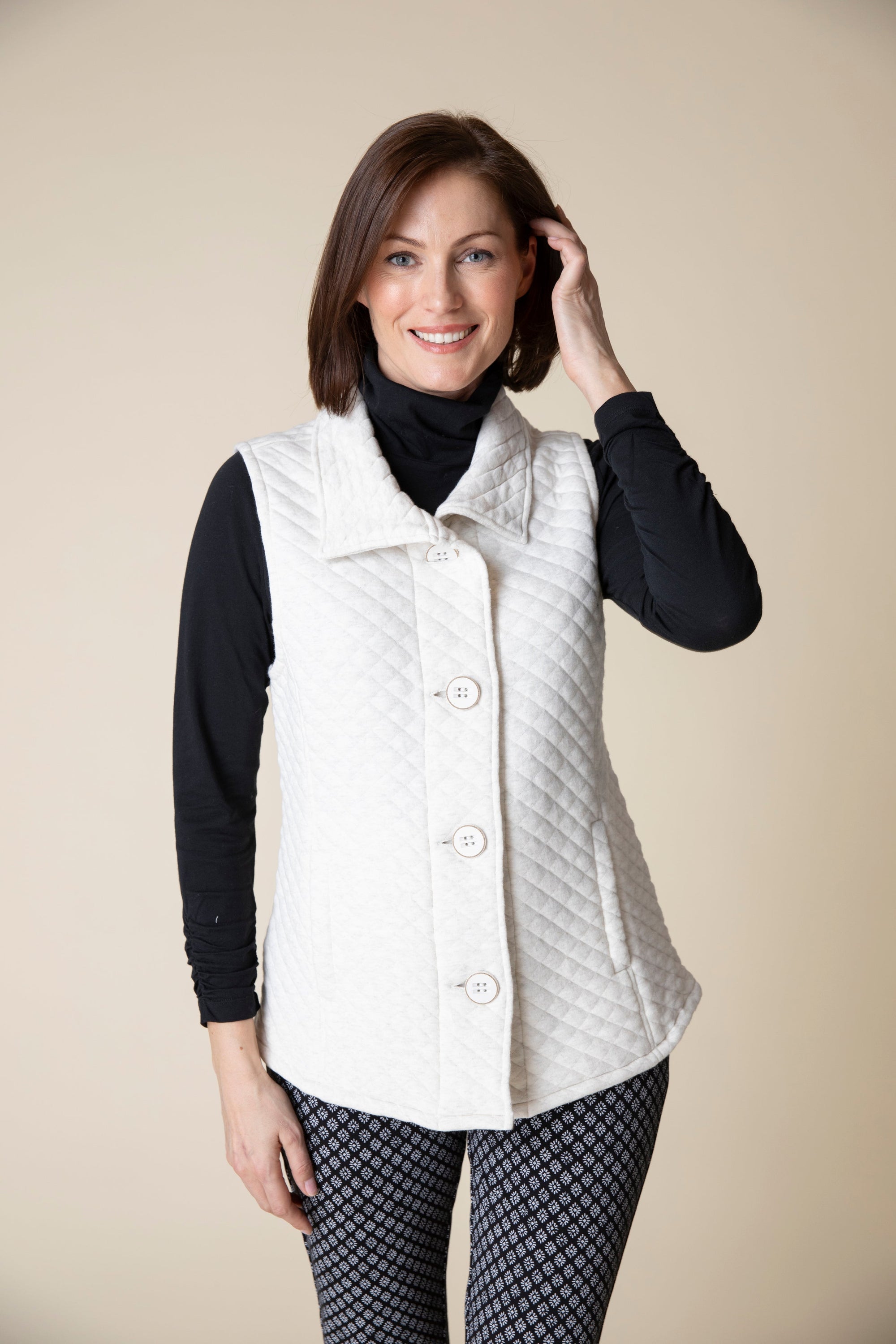 QUILTED VEST-Jackets & Sweaters-HABITAT-XSMALL-OATMEAL-Coriander