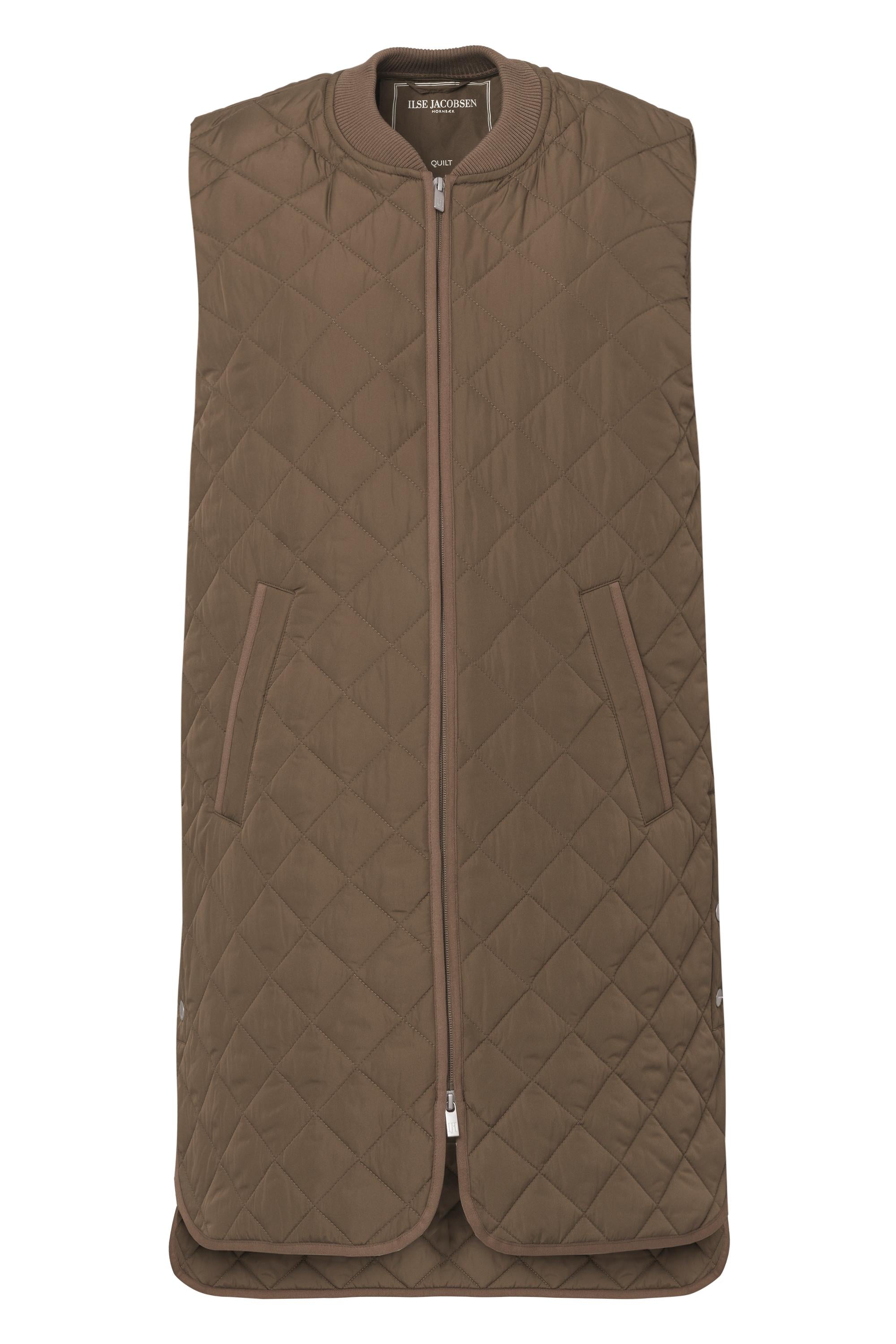QUILTED VEST | LONG-Jackets & Sweaters-ILSE JACOBSEN-Coriander