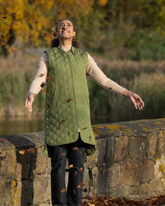 QUILTED VEST | LONG-Jackets & Sweaters-ILSE JACOBSEN-Coriander
