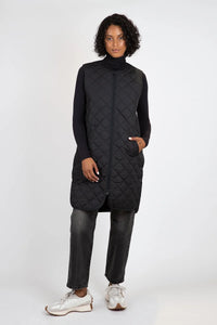 QUILTED VEST | LONG-Jackets & Sweaters-ILSE JACOBSEN-Coriander