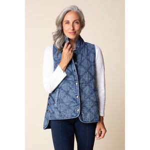 QUILTED VEST | WINDJAMMER-Jackets & Sweaters-HABITAT-SMALL-INDIGO-Coriander