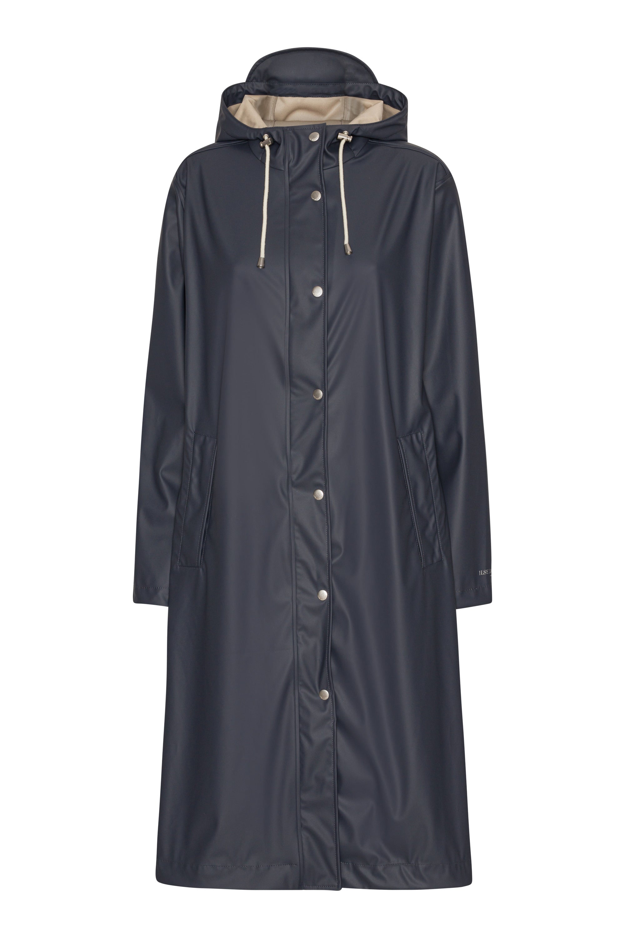 RAIN JACKET | LONG-Jackets & Sweaters-ILSE JACOBSEN-34-OMBRE BLUE 604-Coriander