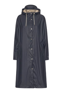 RAIN JACKET | LONG-Jackets & Sweaters-ILSE JACOBSEN-34-OMBRE BLUE 604-Coriander
