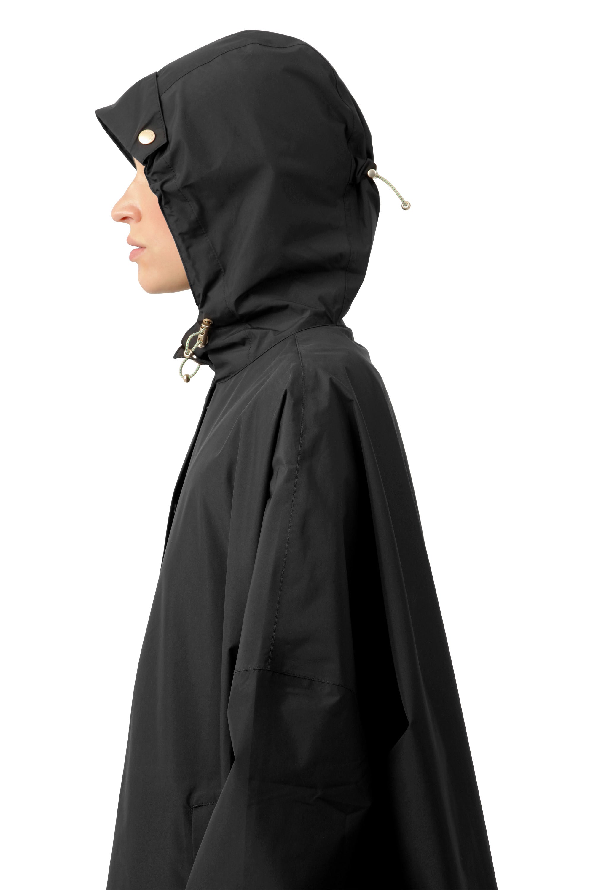 RAIN PONCHO | LONG WITH SLEEVES-Jackets & Sweaters-ILSE JACOBSEN-Coriander