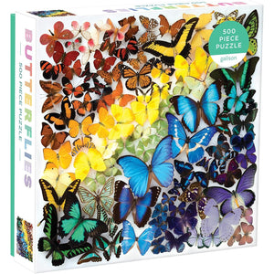 RAINBOW BUTTERFLIES 500 PIECE PUZZLE-Fun and Games-RAINCOAST-Coriander