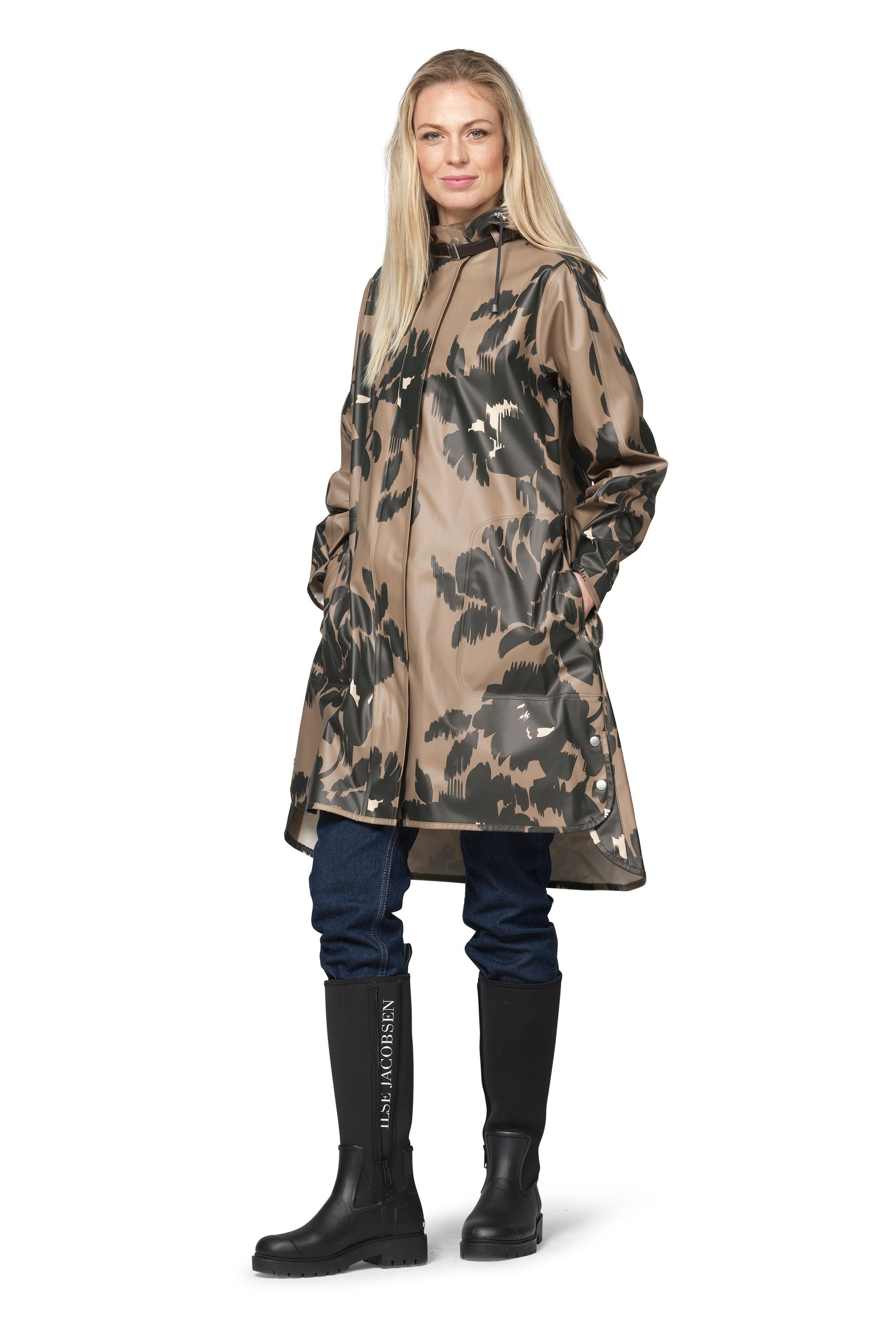 RAINCOAT | RAIN71P: FLORAL-Jackets & Sweaters-ILSE JACOBSEN-Coriander