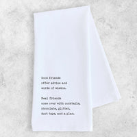 REAL FRIENDS TEA TOWEL-Home Decor-DEV D & CO-Coriander