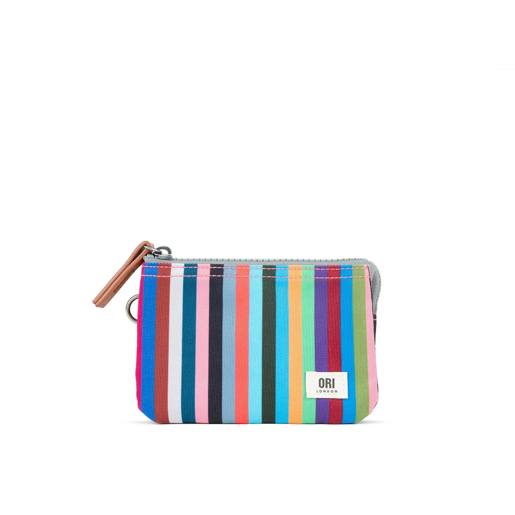 RECYCLED CANVAS WALLET | CARNABY SMALL-Bags & Wallets-ORI LONDON-MULTI STRIPE-Coriander