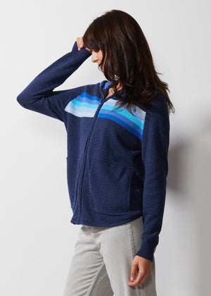 RETRO STRIPE HOODIE-Jackets & Sweaters-ZAKET & PLOVER-Coriander