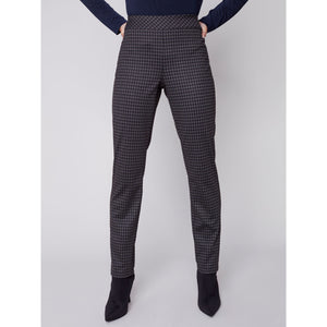 REVERSIBLE PULL ON PLAID PANT-Bottoms-CHARLIE B-Coriander