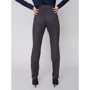 REVERSIBLE PULL ON PLAID PANT-Bottoms-CHARLIE B-Coriander