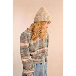 RIB KNIT CUFFED BEANIE-Accessories-MOLLY BRACKEN-Coriander